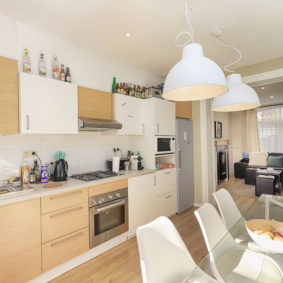 fully equipped kitchen in a coliving house located in a lively place of Brussels