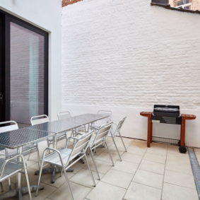lovely terrace including a bbq in a shared house for 7 expats in Ixelles