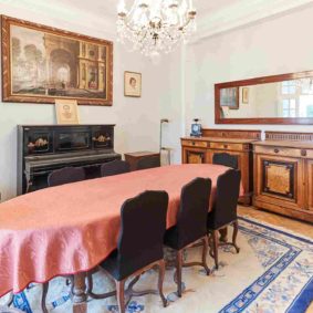 dining room designed with taste in a shared flat for expats