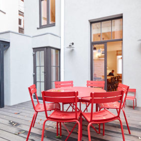 lovely terrace in a shared house for expats in Brussels close to different points of interest