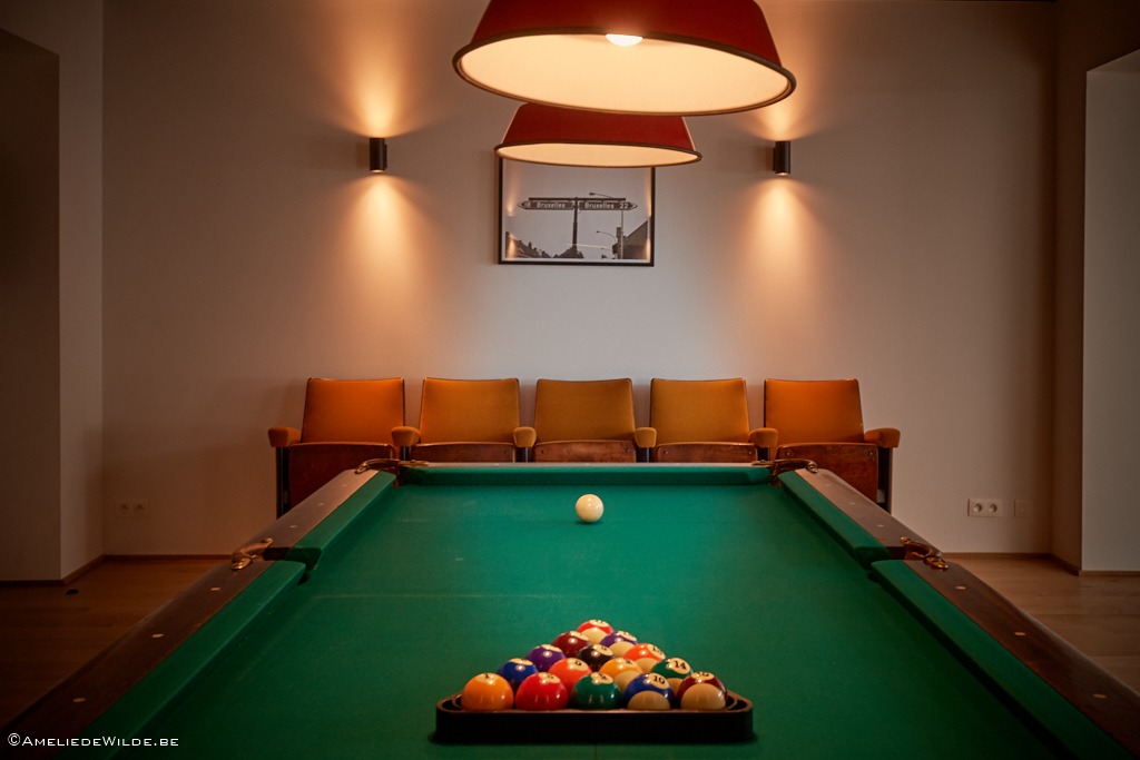 pool room in a shared house for young professionals in Brussels close to different points of interest