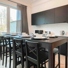 Dining room in a renovated and fully equiped shared house with young housemates in Brussels