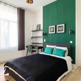 Room to rent in trendy neighborhood in Brussels with private shower room and sink