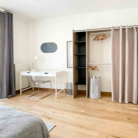 Spacious bedroom in ShareHomeBrussels coliving near Saint-Catherine