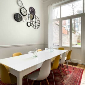 Inviting dining room in coliving property of Sharehome near Leopold Park