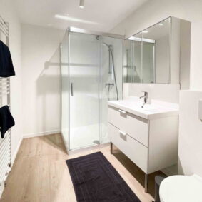 Nice and tidy bathroom in ShareHomeBrussels coliving with access to E40